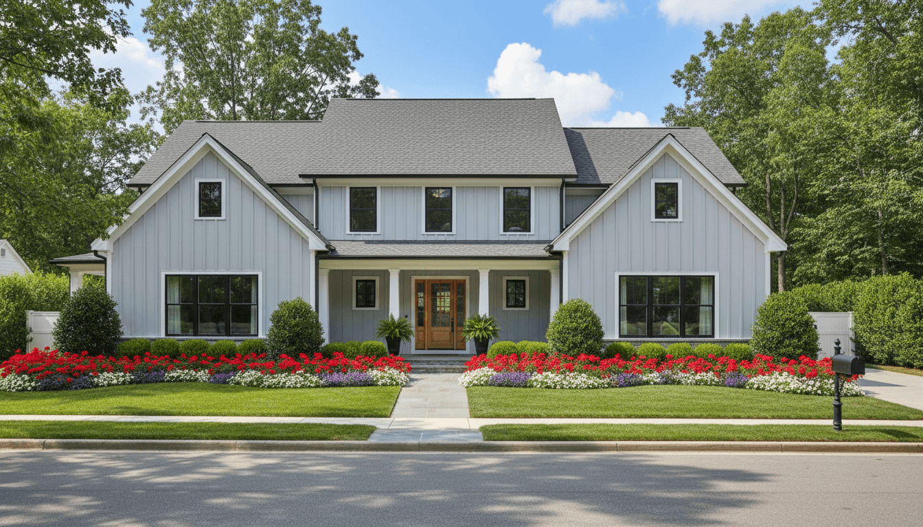 Residential home with pristine exterior appearance