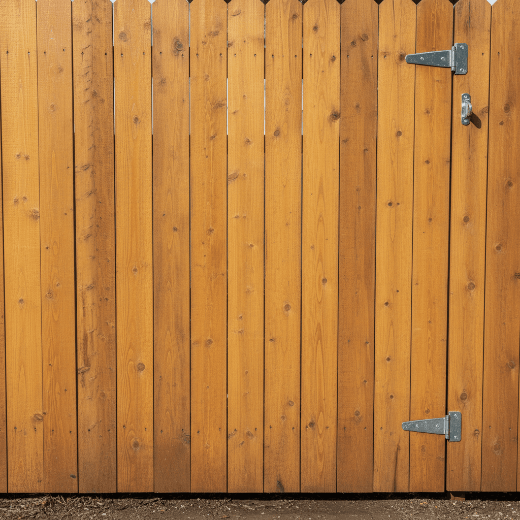 Wood fence clean and brightened